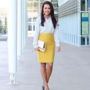KASPER PLUS SIZE Womens Gold Back Slit Knee High Pencil Skirt Size 24W